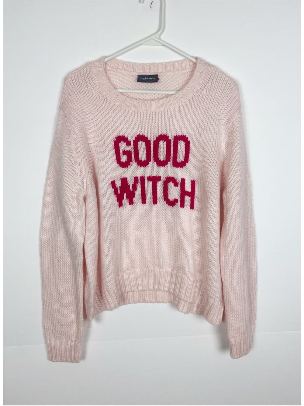 Wooden Ships Sweater Good Witch Pink Open Knit Size M/L